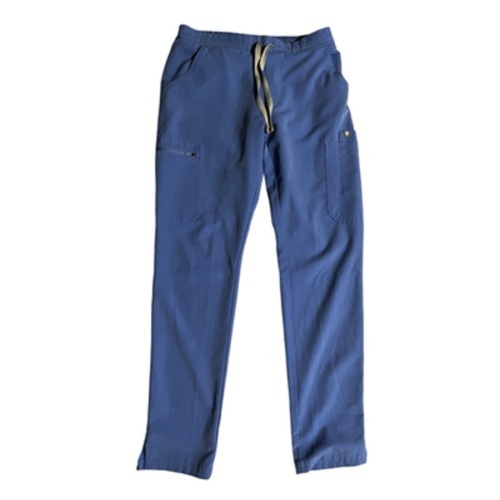 Figs Scrub Pants Womens XS Blue Technical Collection Cargo Pockets Drawstring